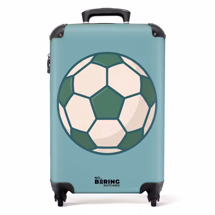 Koffer - Fußball – Geometrisch – Sport – Illustration – Blaugrün — 1