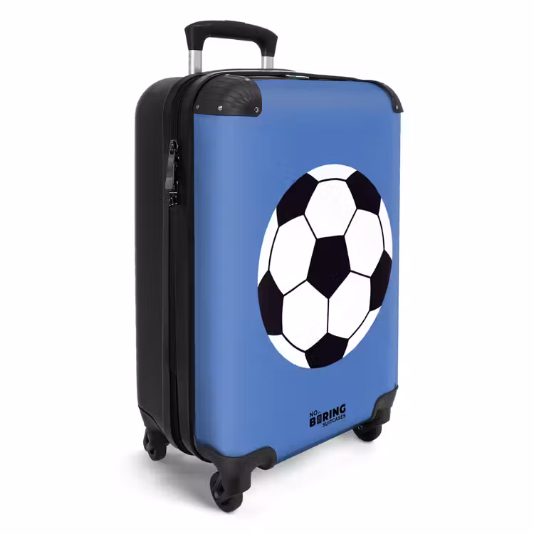 Koffer - Fußball – Schwarz-Weiß – Sport – Illustration – Blau — 2