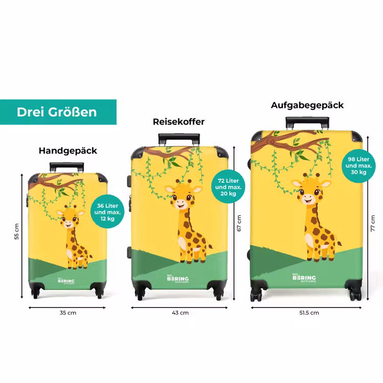 Koffer - Giraffe – Dschungel – Gelb — 3