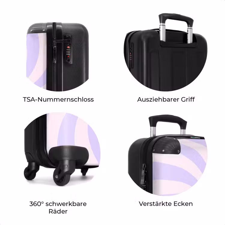 Koffer - Muster – Spirale – Abstrakt – Modern – Lila – Rosa — 8