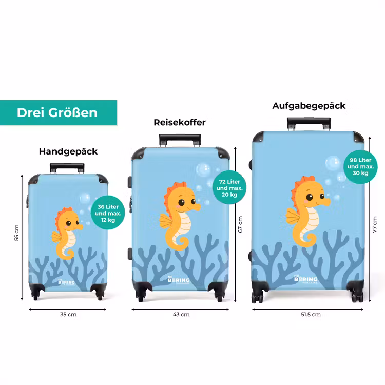 Koffer - Seepferdchen – Wasser – Koralle — 3