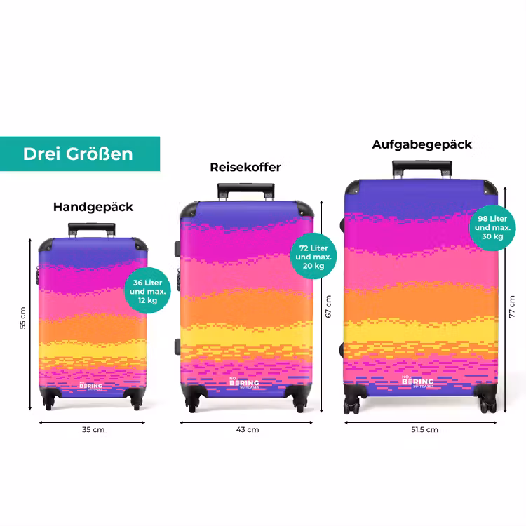 Koffer - Sonnenuntergang – Rosa – Lila — 3