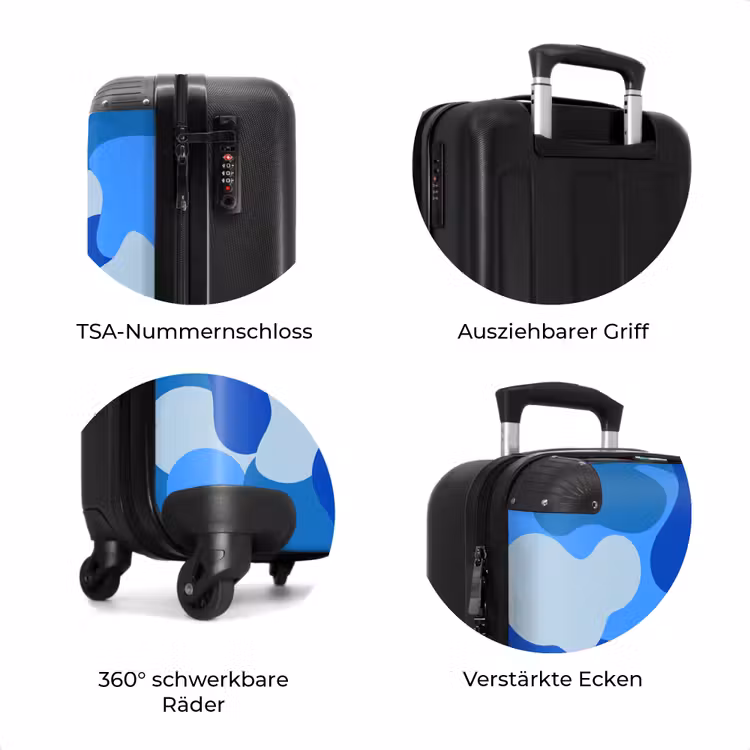 Koffer - Tarnmuster – Blau – Muster — 8