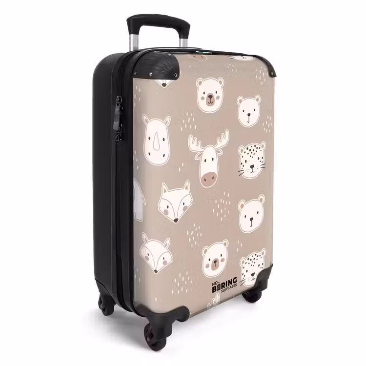 Koffer - Tiere – Muster – Illustration – Modern – Beige — 2