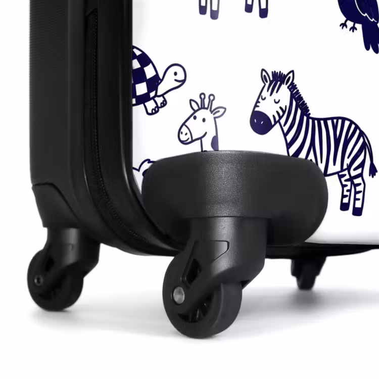 Koffer - Tiere – Muster – Kinderzimmer – Grafisch – Weiß – Blau — 7