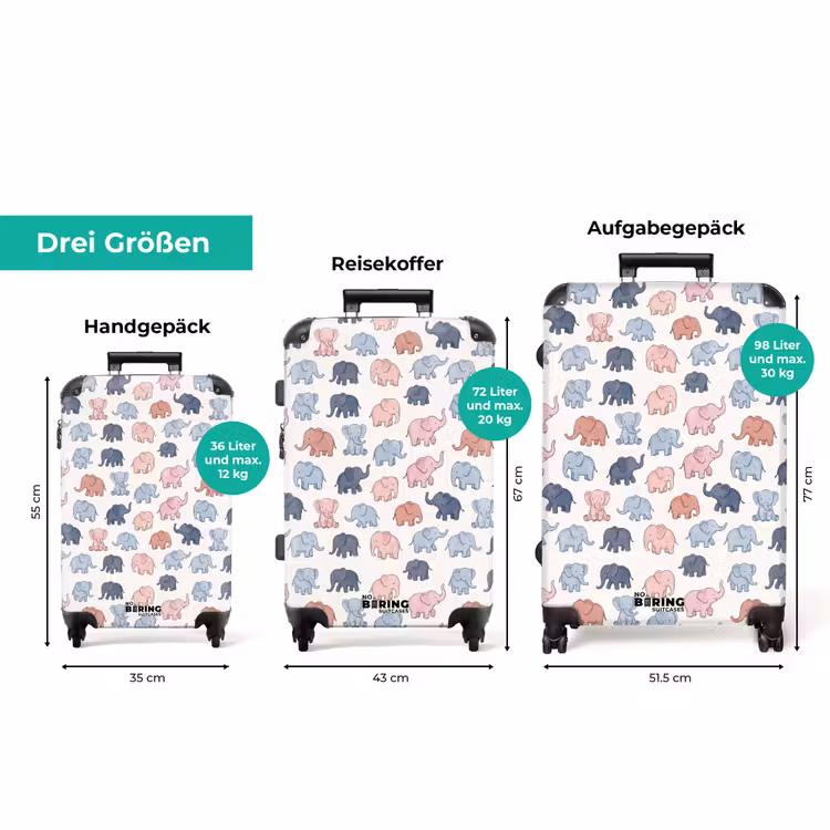 Koffer - Tiere – Muster – Kinderzimmer – Pastell – Verspielt — 3