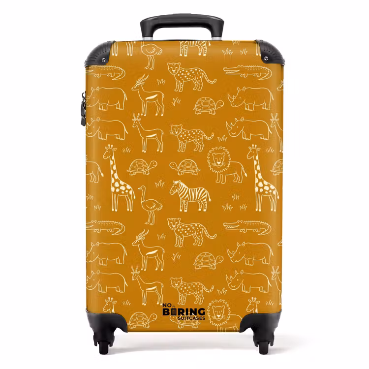 Koffer - Tiere – Safari – Muster – Kindlich – Ocker — 1