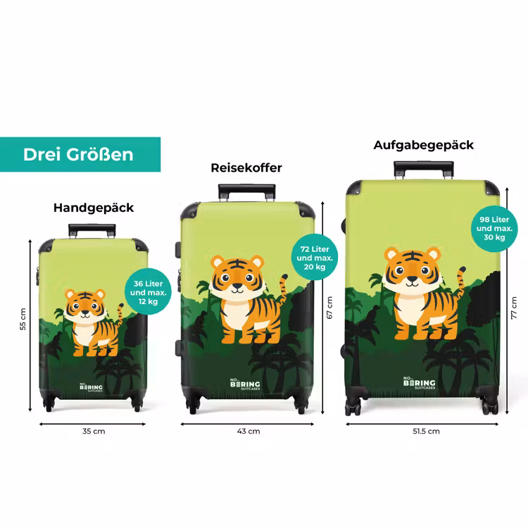 Koffer - Tiger – Dschungel – Grün — 3