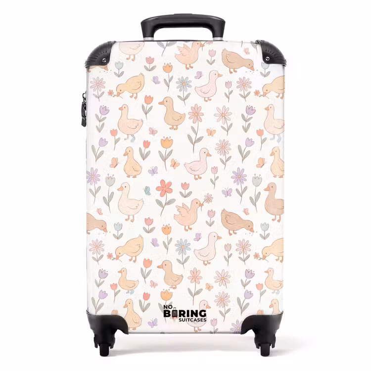 Koffer - Vogel – Blumen – Muster – Pastell – Tiere — 1