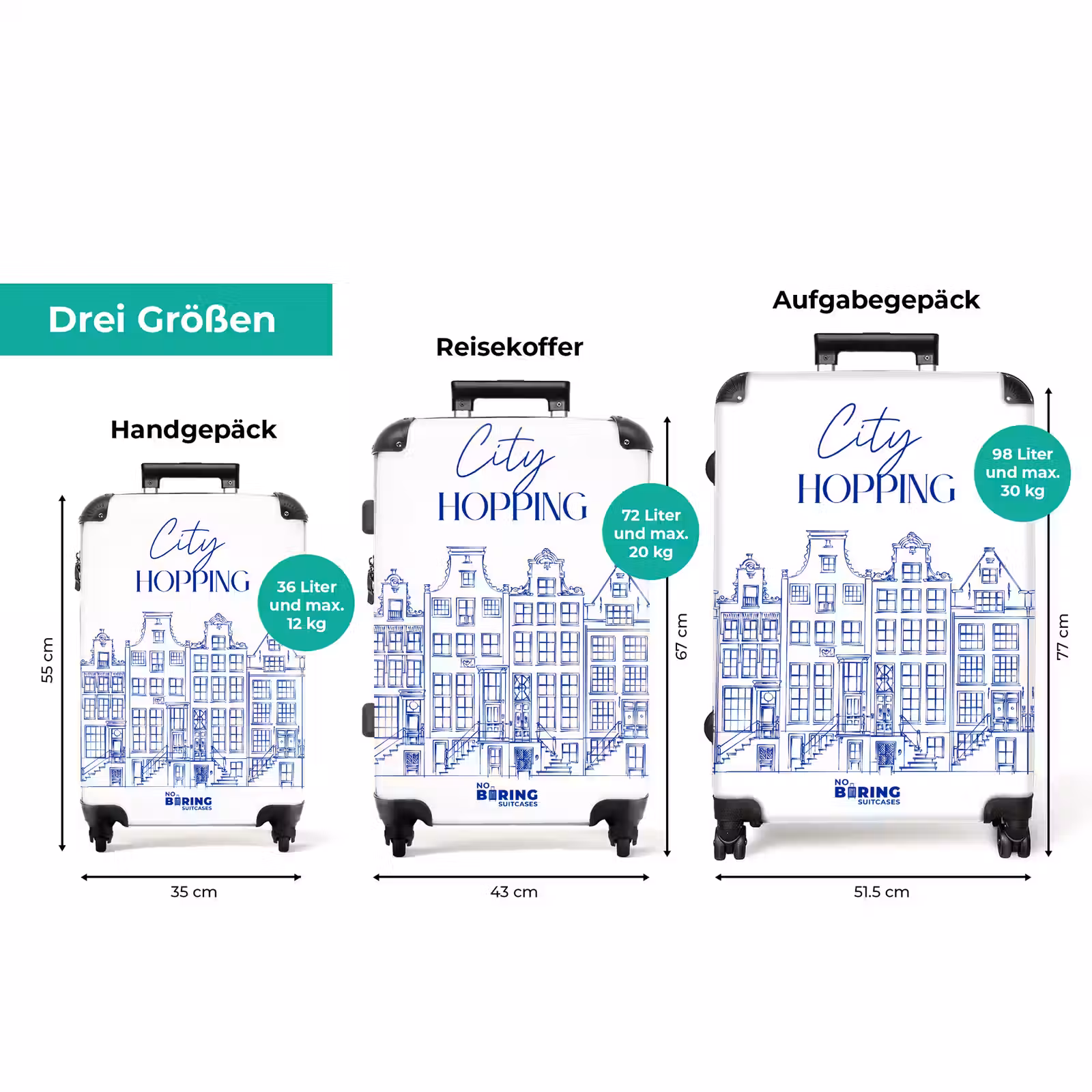 Koffer - Kanalanliegerhaus – Blau – Weiß — 1