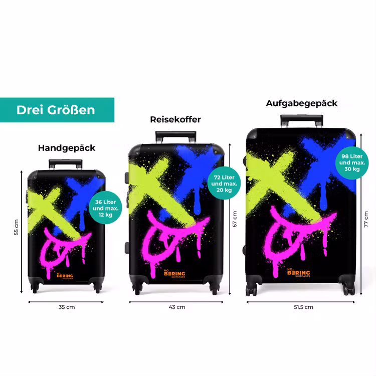 Koffer - Neon – Zunge – Dynamisch — 1