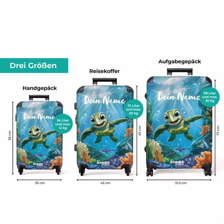 Koffer mit Name - Zippy Meeresschildkröte — 3