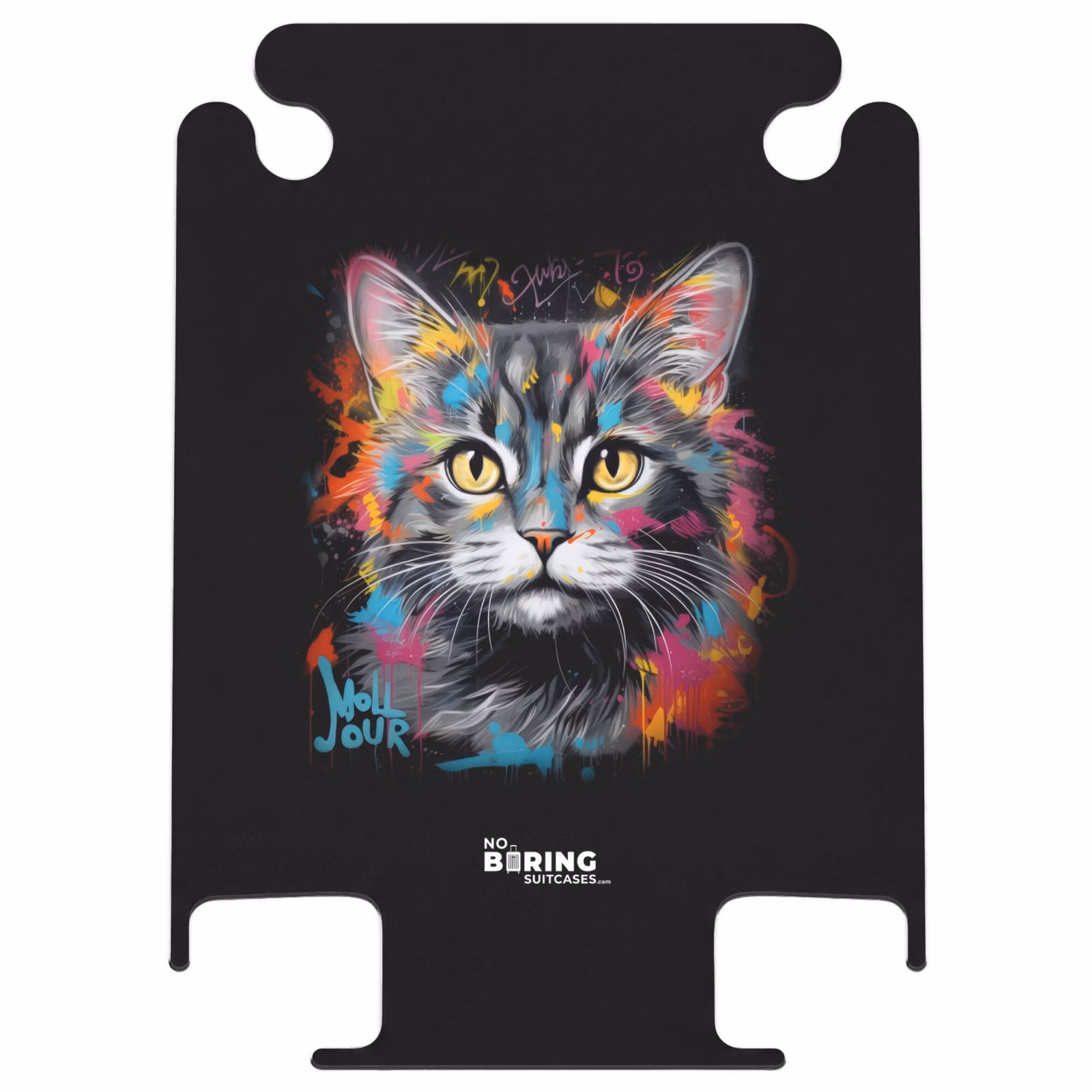 CaseSwap™ - Katze mit bunten Pinselstrichen — 1