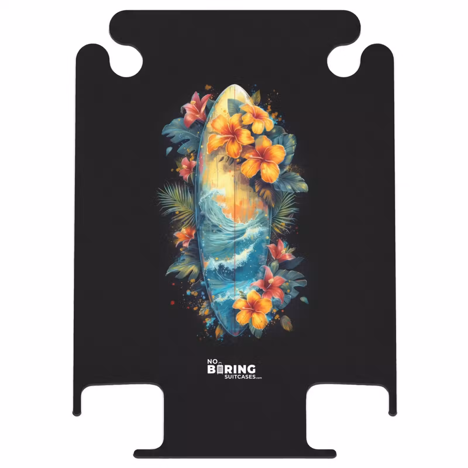 CaseSwap™ - Surfbrett umgeben von Blumen — 1