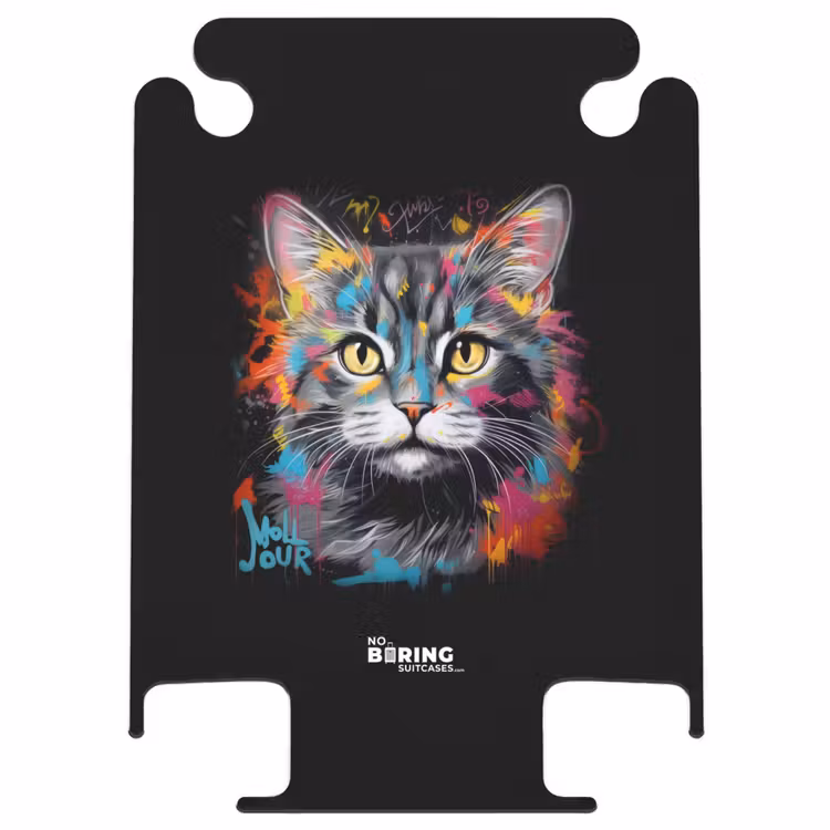 CaseSwap™ - Katze mit bunten Pinselstrichen — 1
