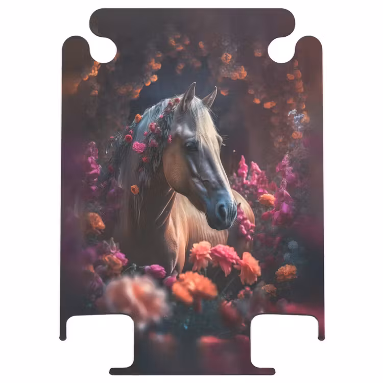 CaseSwap™ - Koffer - Pferd - Blumen - Lila - Orange - Tiere — 1
