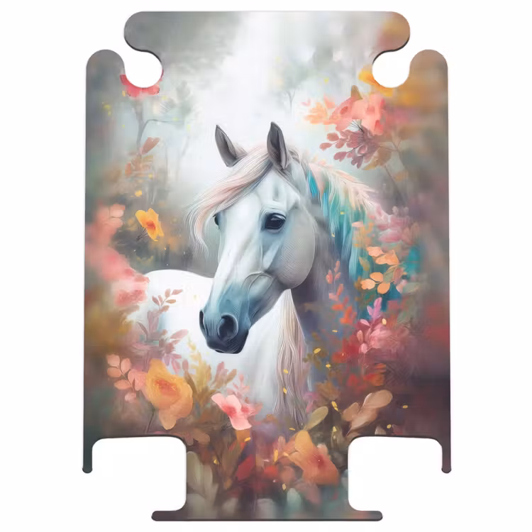 CaseSwap™ - Weißes Pferd umgeben von Blumen — 1