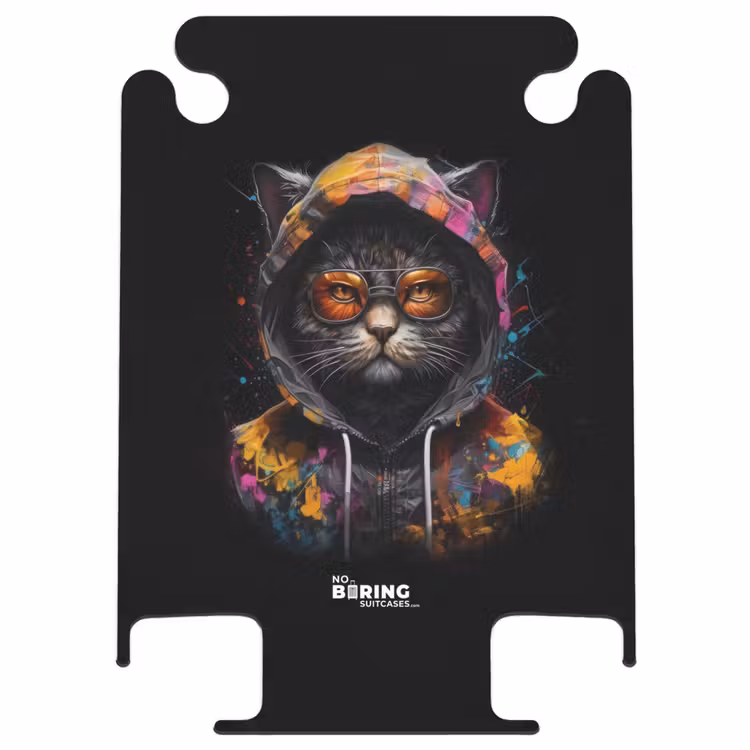 CaseSwap™ - Katze mit bunter Weste und orangefarbener Brille — 1