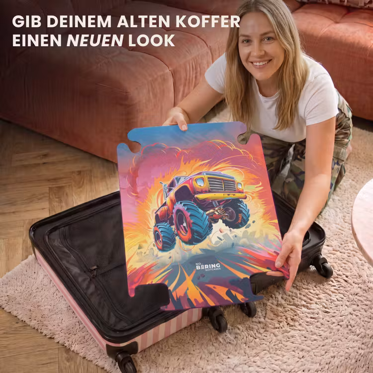 CaseSwap - Rosa Monstertruck fliegt über den Asphalt — 3