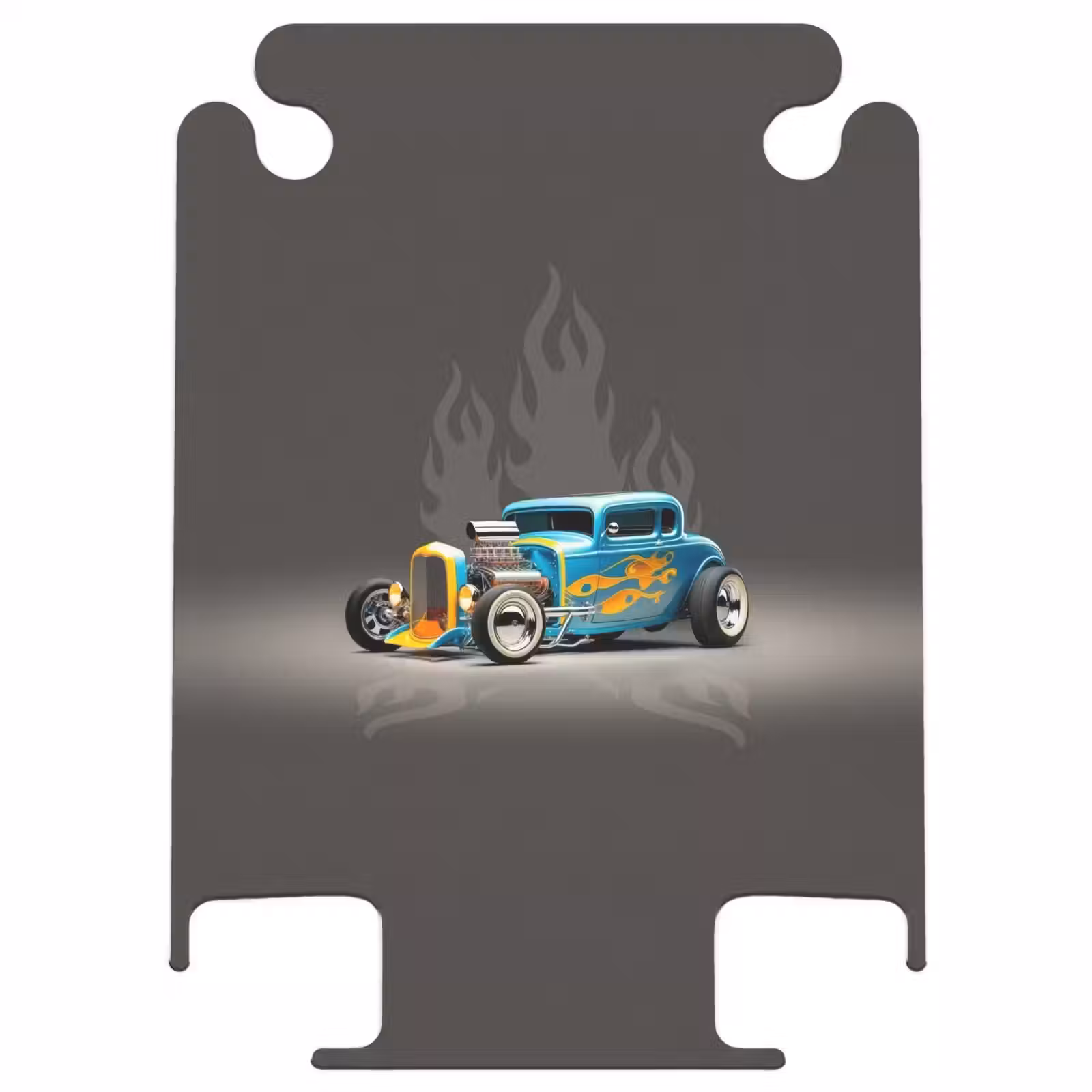 CaseSwap™ - Blaues Auto mit grauen Flammen — 1