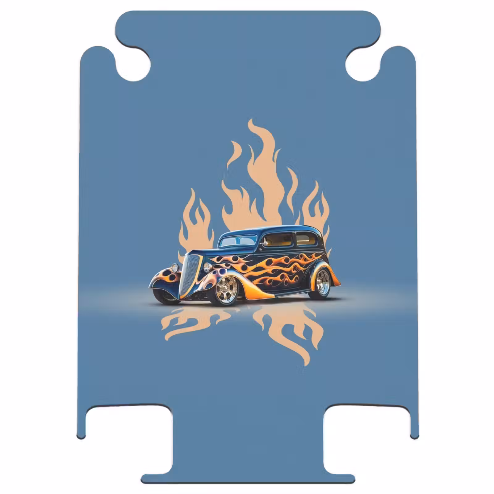 CaseSwap™ - Schwarzes Auto mit beigen Flammen — 1