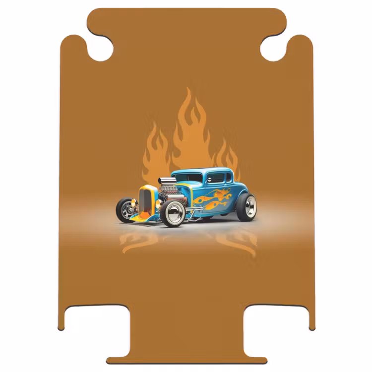 CaseSwap™ - Blaues Auto mit gelben Flammen — 1