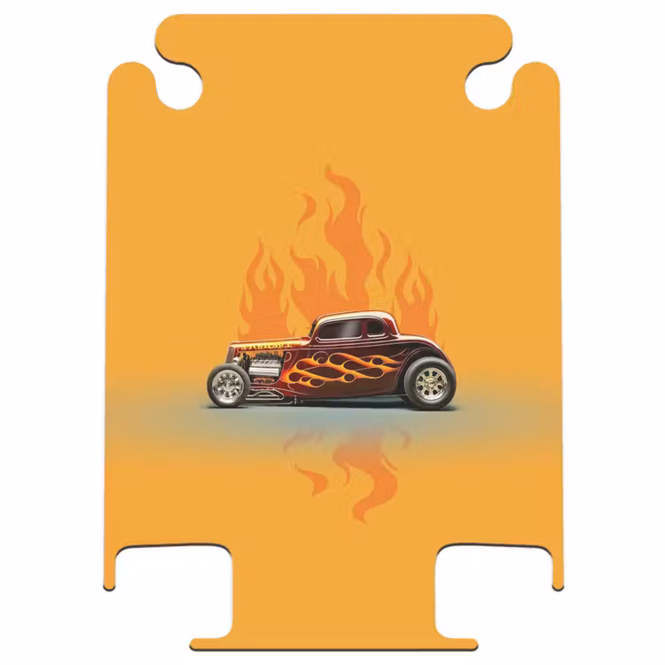 CaseSwap™ - Braunes Auto mit gelben Flammen — 1