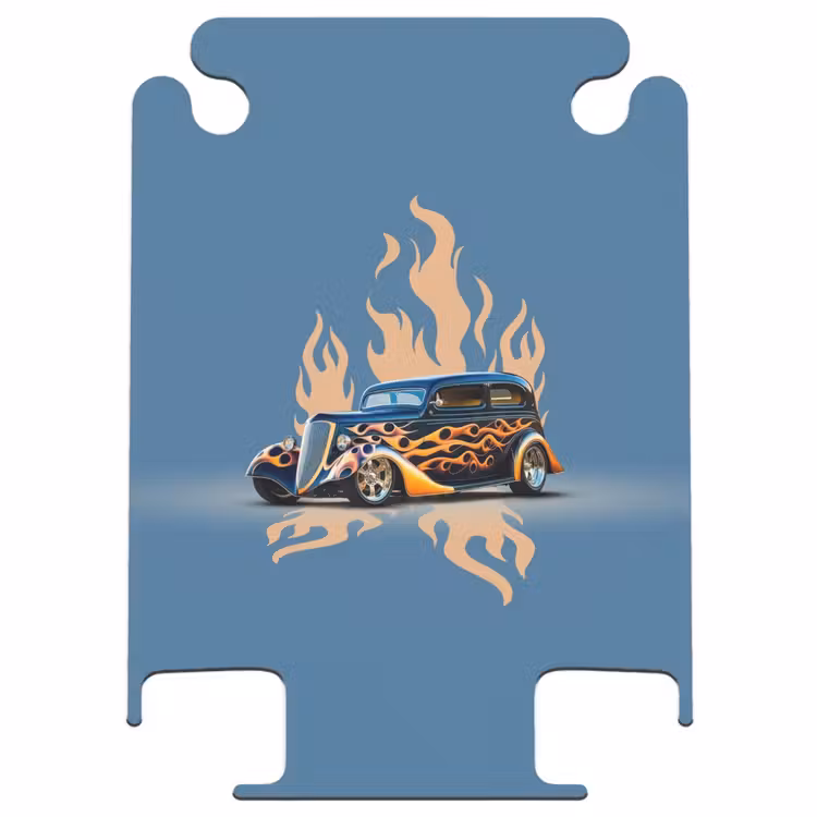 CaseSwap™ - Schwarzes Auto mit beigen Flammen — 1