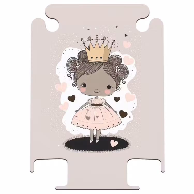 CaseSwap™ - Prinzessin auf farbigem Hintergrund mit rosa und schwarzen Herzen — 1