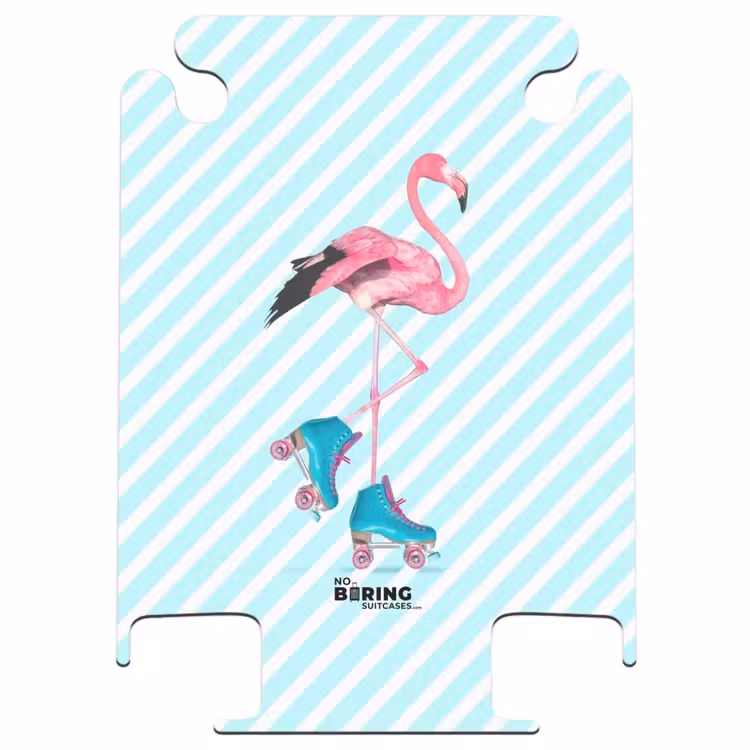 CaseSwap™ - Gestreifter Flamingo auf Rollschuhen — 1