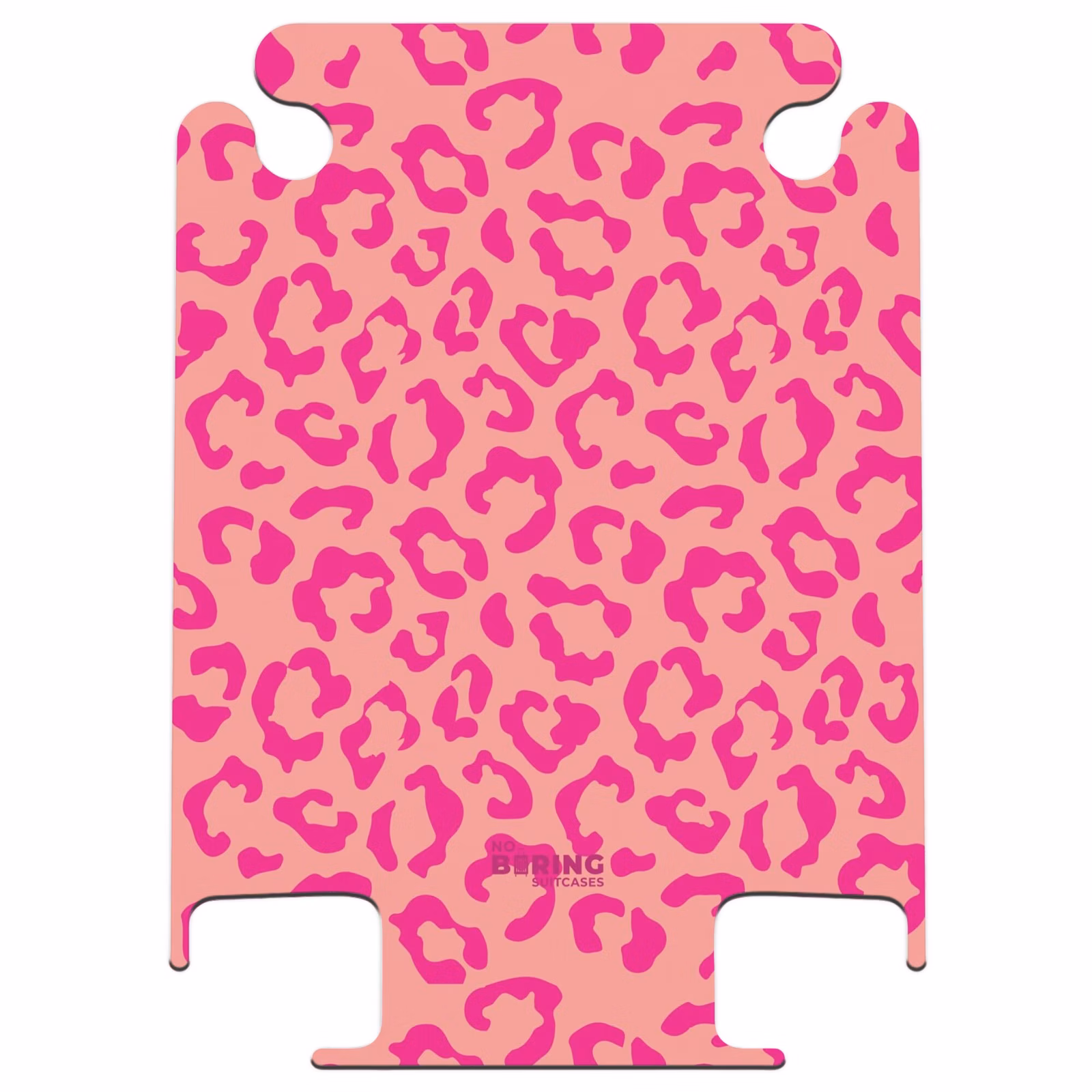 CaseSwap™ - Tiermuster - Koffer mit Pantherprint in Rosa und Korallenrosa — 1