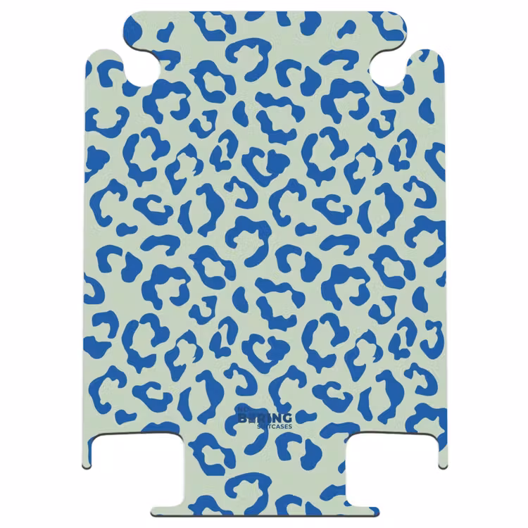 CaseSwap™ - Tiermuster - Koffer mit Pantherprint in Blau und Pastellgrün — 1