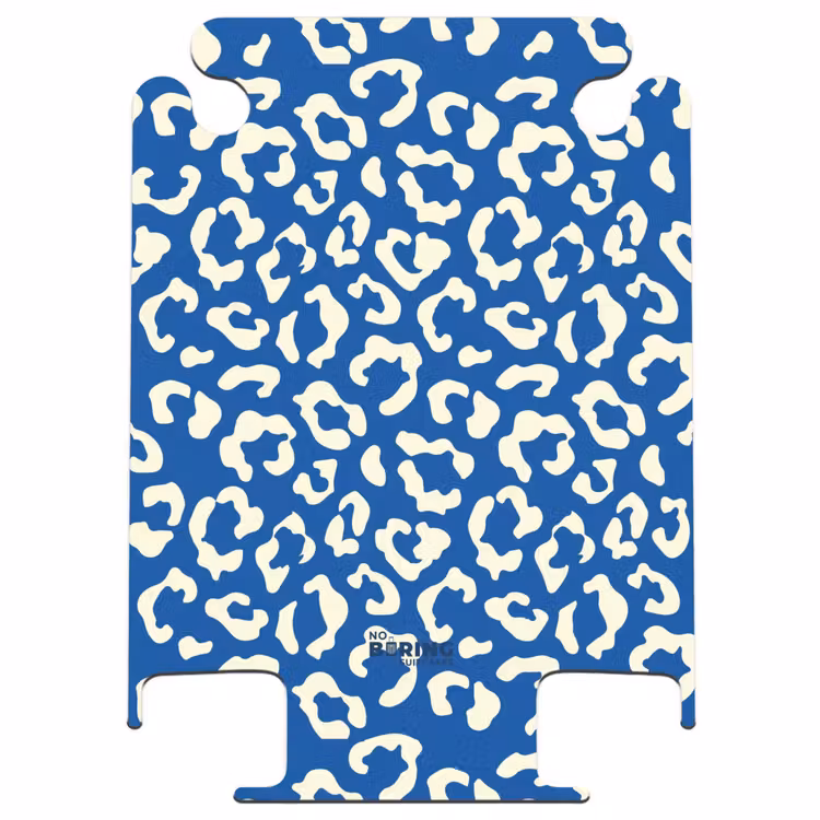 CaseSwap™ - Tiermuster - Koffer mit Pantherprint in Blau und Weiß — 1