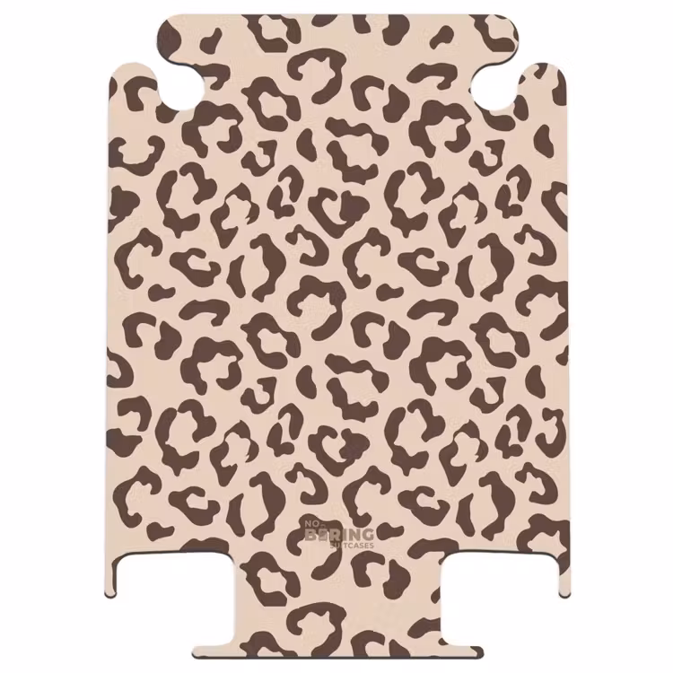 CaseSwap™ - Tiermuster - Koffer mit Pantherprint in Braun und Beige — 1