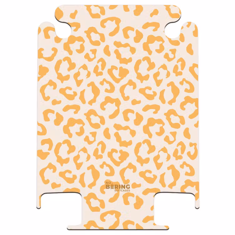 CaseSwap™ - Tiermuster - Koffer mit Pantherprint in Orange und Cremefarbe — 1