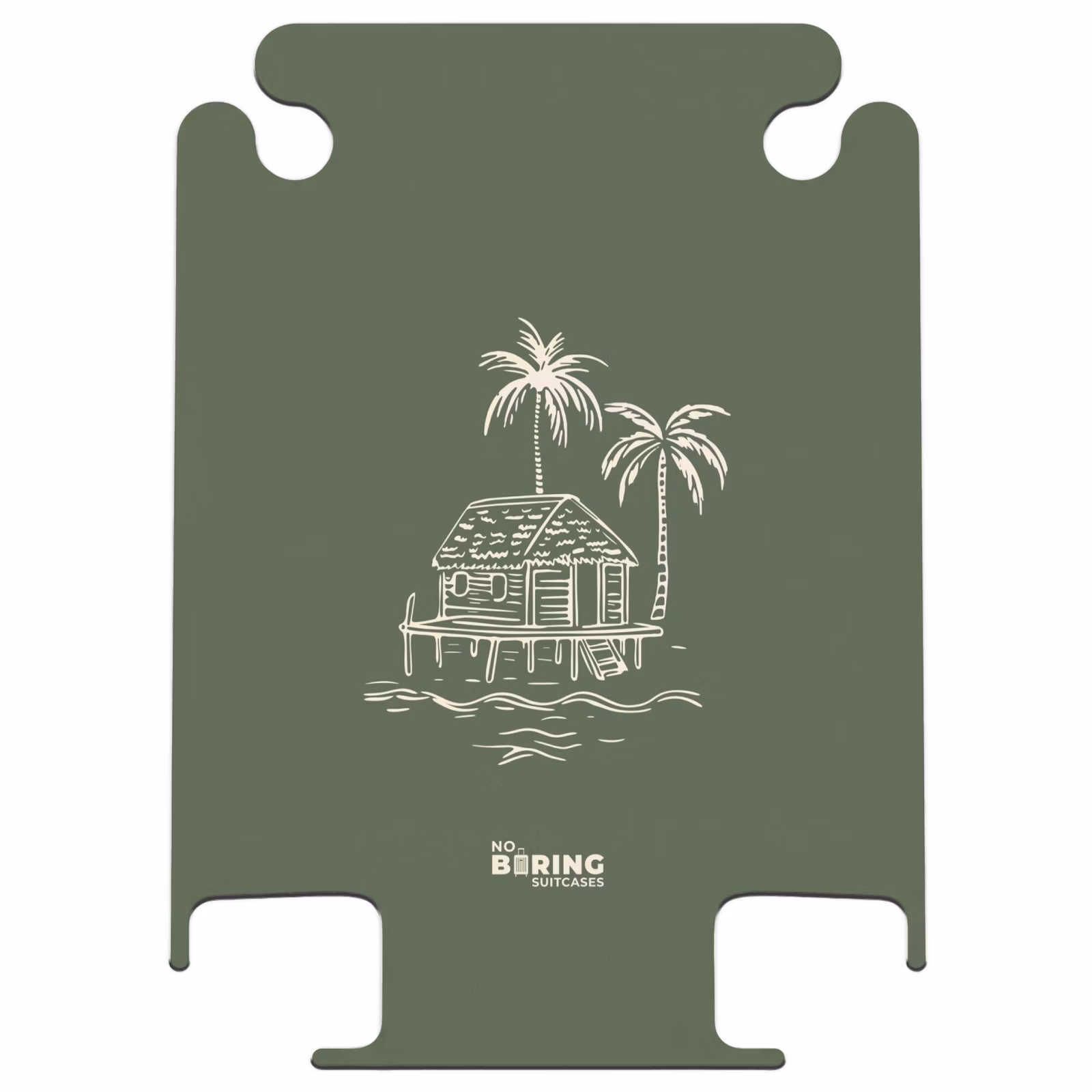 CaseSwap™ - Palmen - Insel auf olivgrünem Hintergrund — 1