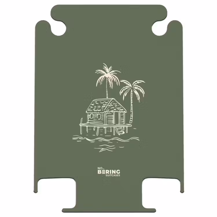 CaseSwap™ - Palmen - Insel auf olivgrünem Hintergrund — 1