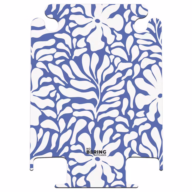 CaseSwap™ - Abstrakt - Blau/Weißes Blumenmuster — 1