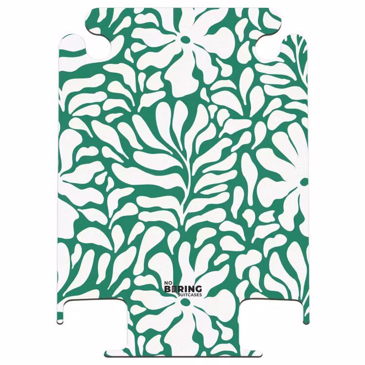 CaseSwap™ - Abstrakt - Grün/Weißes Blumenmuster — 1