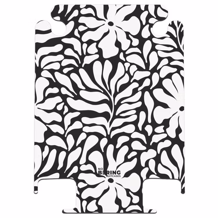 CaseSwap™ - Abstrakt - Schwarzes und weißes florales Muster — 1