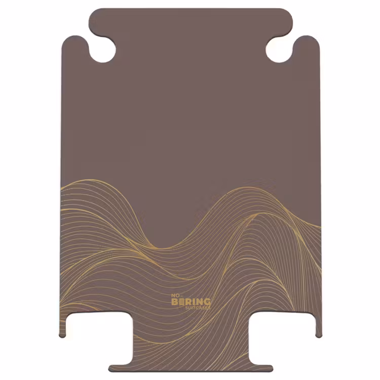 CaseSwap™ - Minimal - Dunkelbraun mit goldenen Wellen — 1