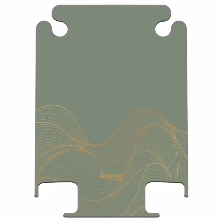 CaseSwap - Minimal - Grau-Grün mit goldenen Wellen — 1