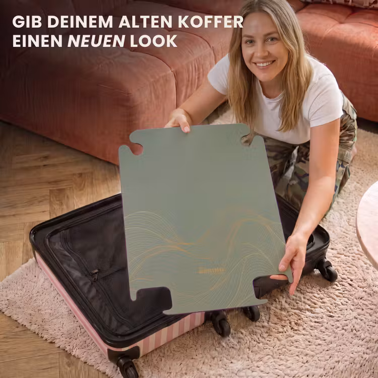 CaseSwap - Minimal - Grau-Grün mit goldenen Wellen — 3