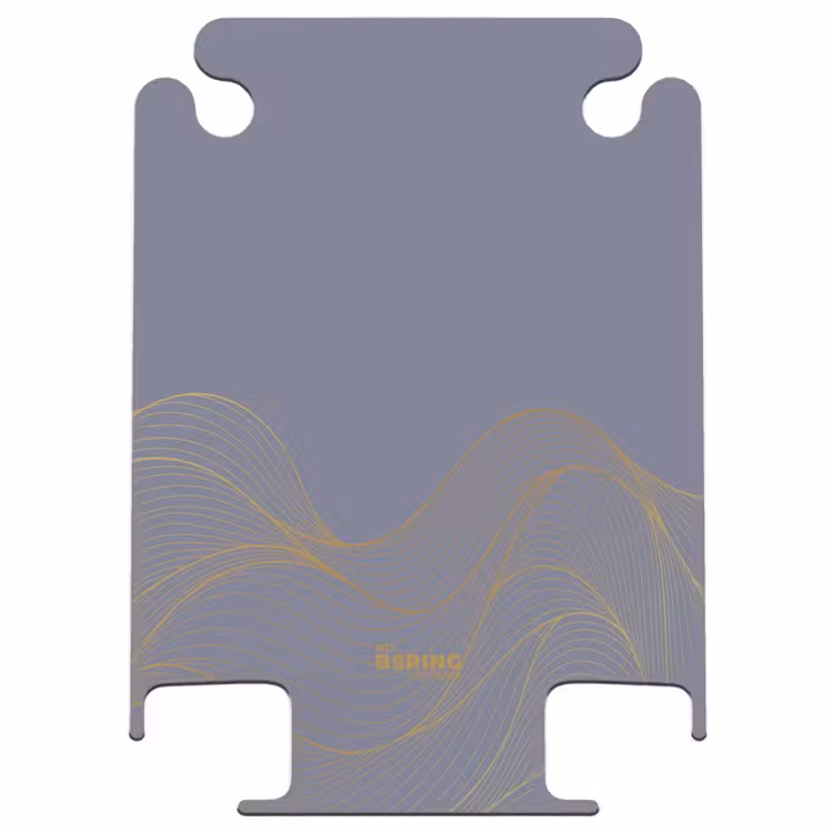 CaseSwap™ - Minimal - Graublau mit goldenen Wellen — 1