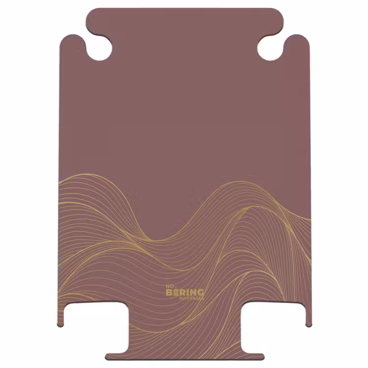 CaseSwap™ - Minimal - Kastanienbraun mit goldenen Wellen — 1