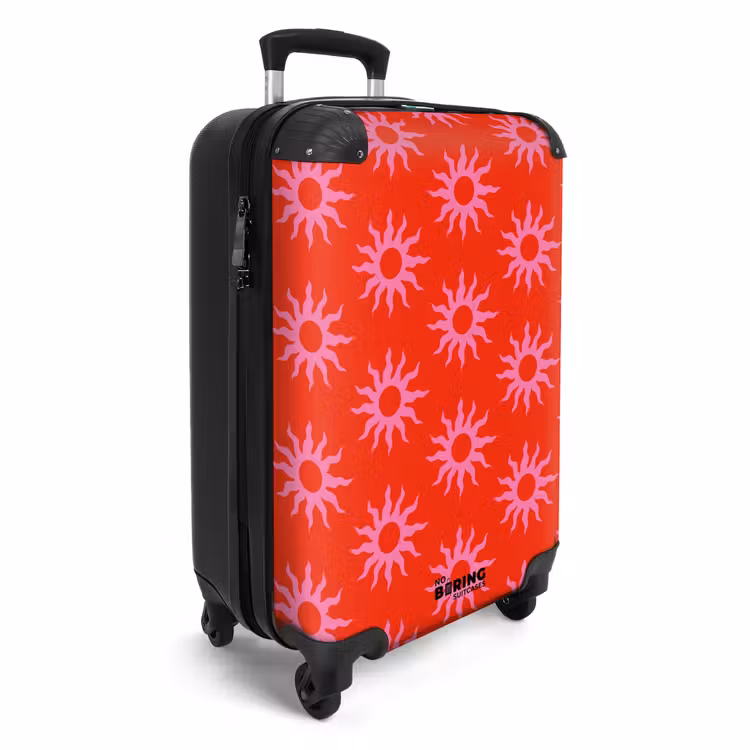 CaseSwap - Muster - Sunburst-Muster auf leuchtend rotem Hintergrund — 2