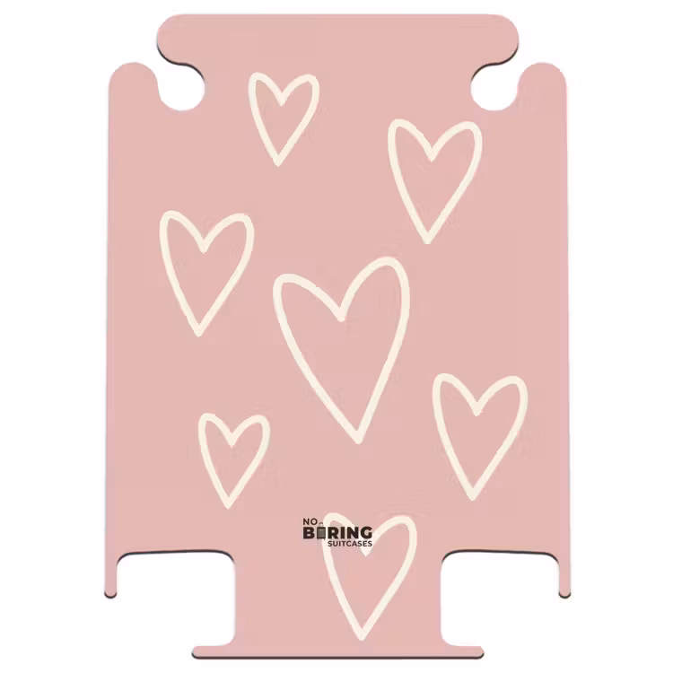 CaseSwap™ - Muster - Schwebende Herzen auf Vintage-Rosa — 1