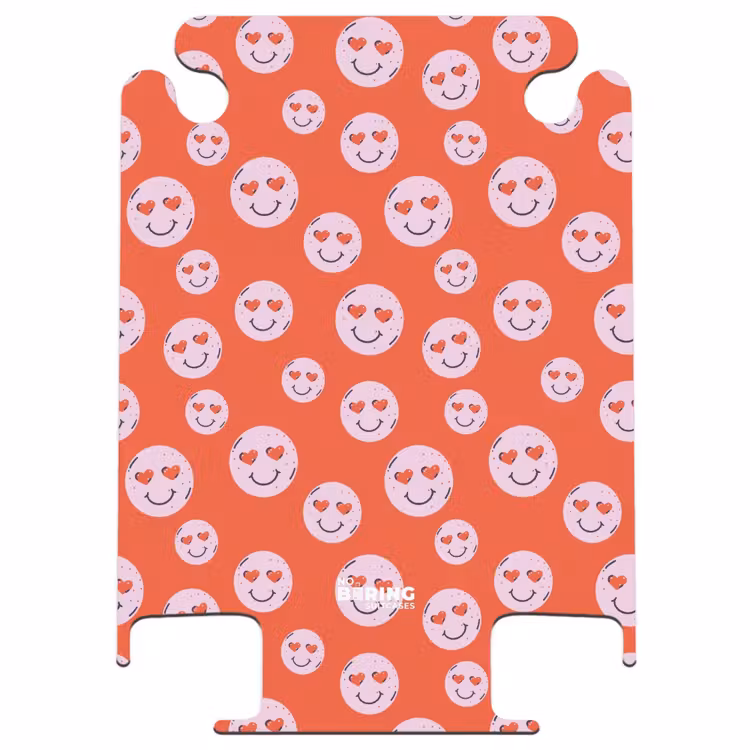 CaseSwap™ - Patterns - Muster aus fröhlichen Emojis auf rotem Hintergrund — 1