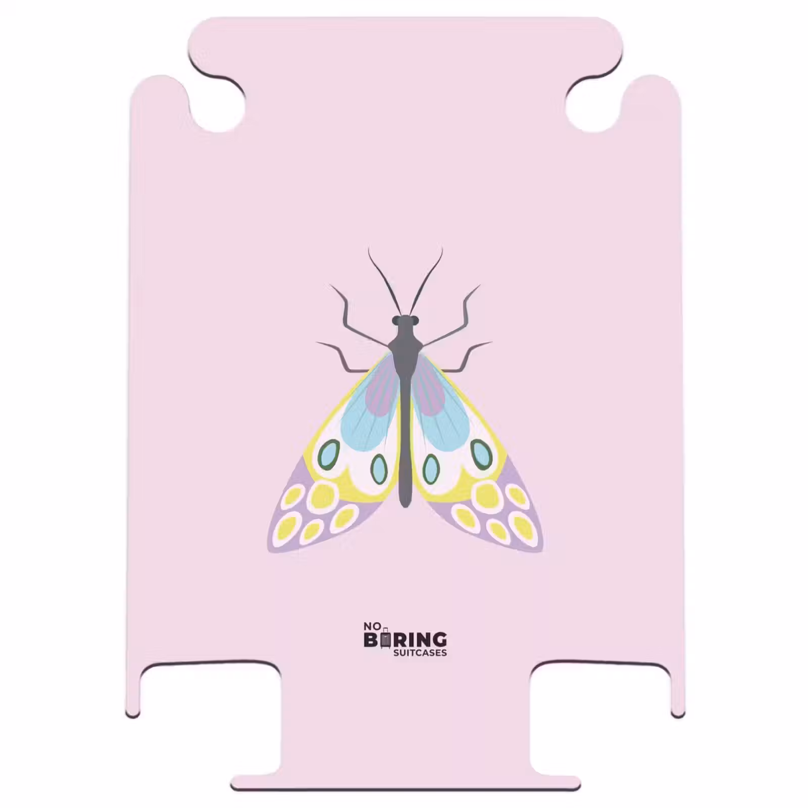 CaseSwap™ - Sommererinnerungen - Bunte Motte auf rosa Hintergrund — 1