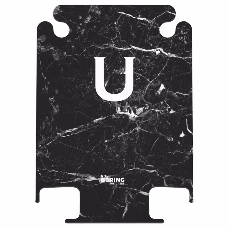 CaseSwap™ - Marmor - Buchstabe U - Schwarz - Marmordruck — 1